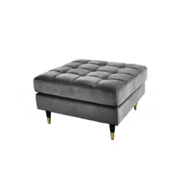 Pufa CANIS Velvet 80 cm szara