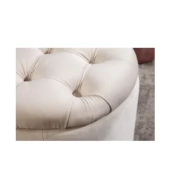 Pufa FABIO II 50 Cm Aksamit beżowa