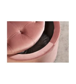Pufa FABIO II 50 Cm aksamit pudrowy róż