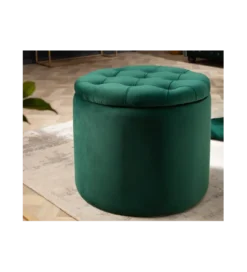 Pufa FABIO II 50 Cm Aksamit szmaragdowa zieleń
