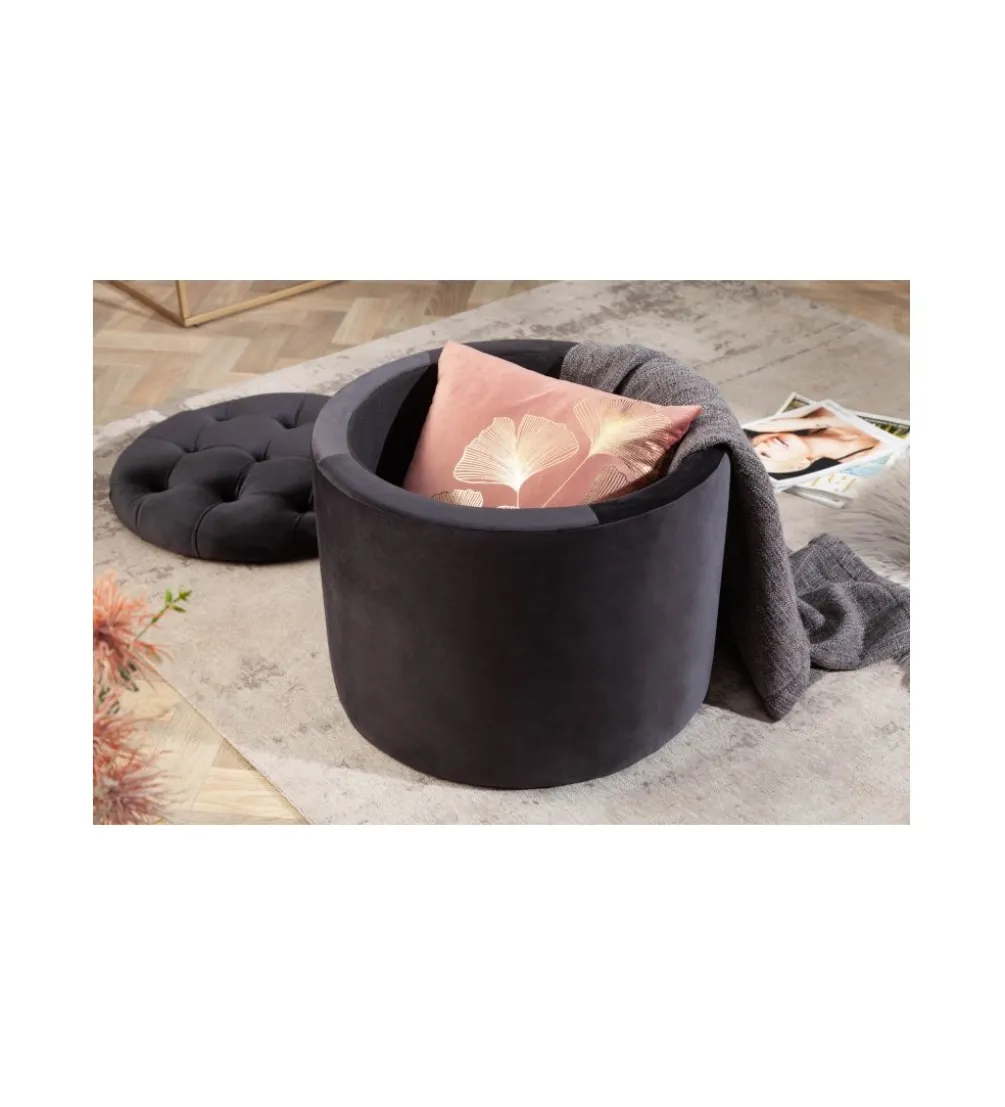 Pufa FABIO II 50 Cm czarna