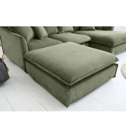Pufa HEAVEN 100 cm cord zielona