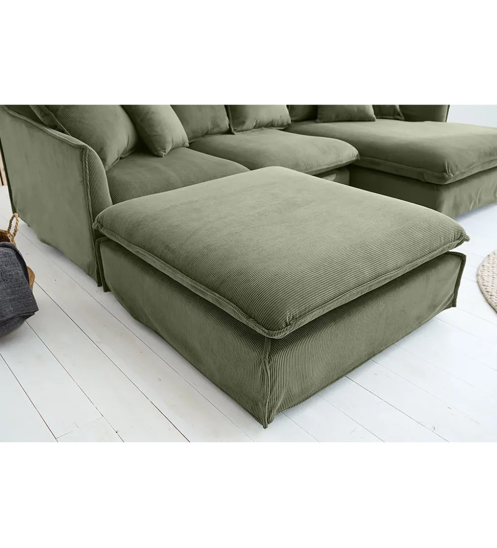 Pufa HEAVEN 100 cm cord zielona