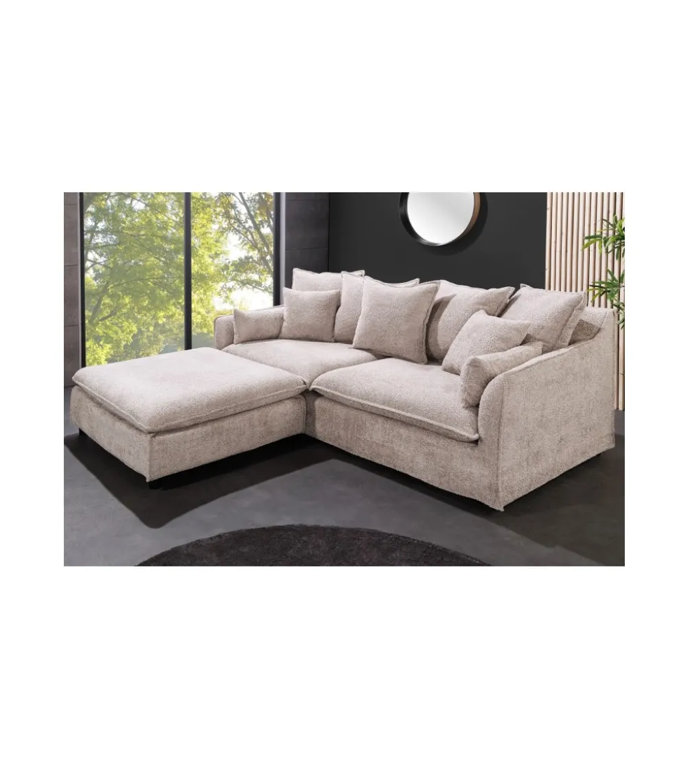 Pufa HEAVENLY Heaven 100 cm Bouclé beżowa