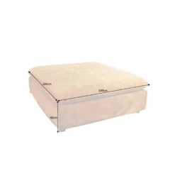 Pufa HEAVENLY Heaven 100 cm musztardowa