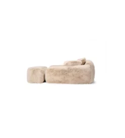 Pufa MIKA FURR 131 cm kremowa