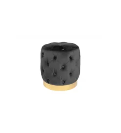 Pufa Modern Barock Chester czarna