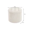 Pufa MODERN BAROCK STORAGE 50 cm bouclé kolor szampański