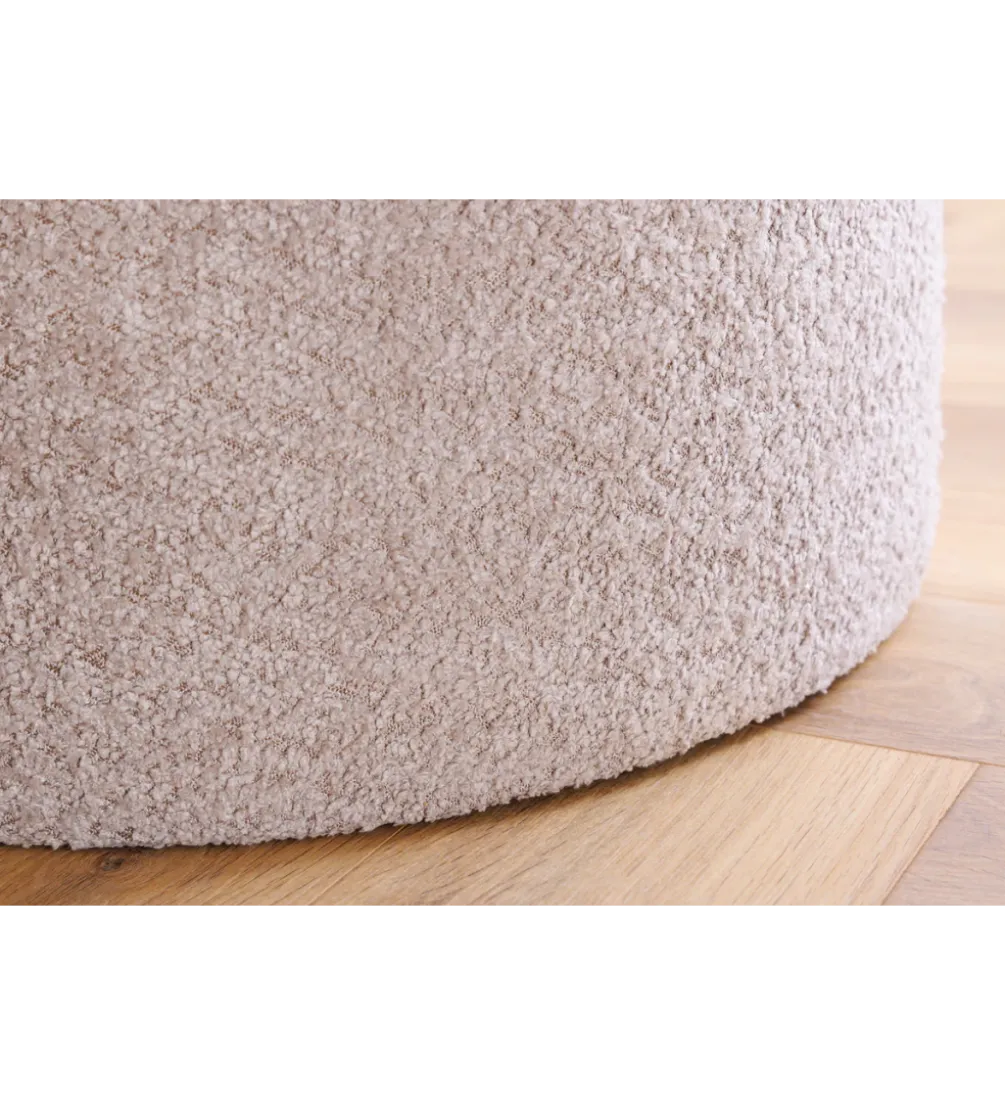 Pufa MODERN BAROCK STORAGE 50 cm bouclé kolor szampański