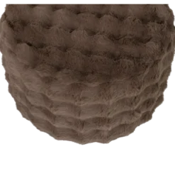Pufa OLVEN 60 cm puchata brązowa