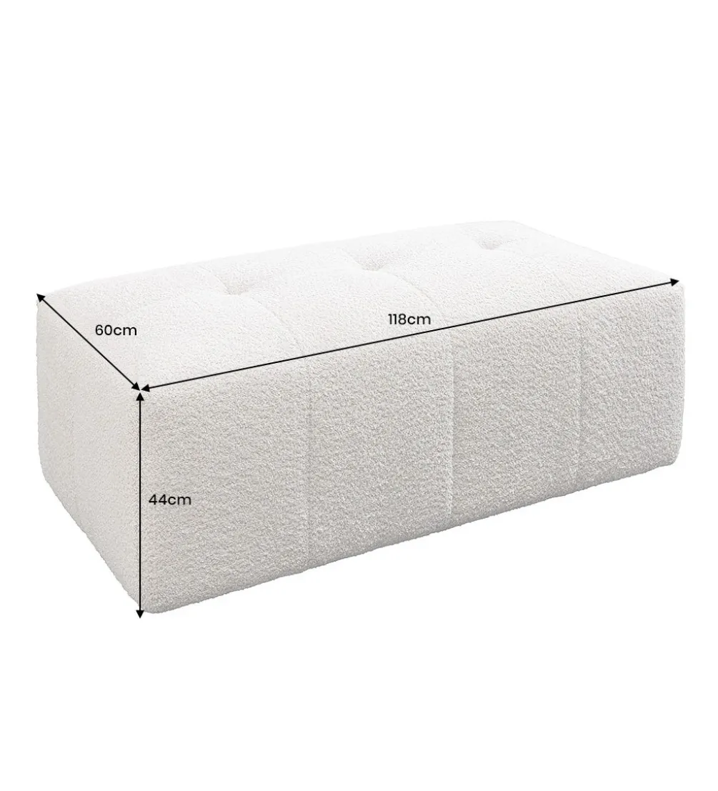 Pufa ROYAL 120 cm bouclé szampański beżowy