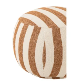 Pufa STRIPED 61 cm białokarmelowy