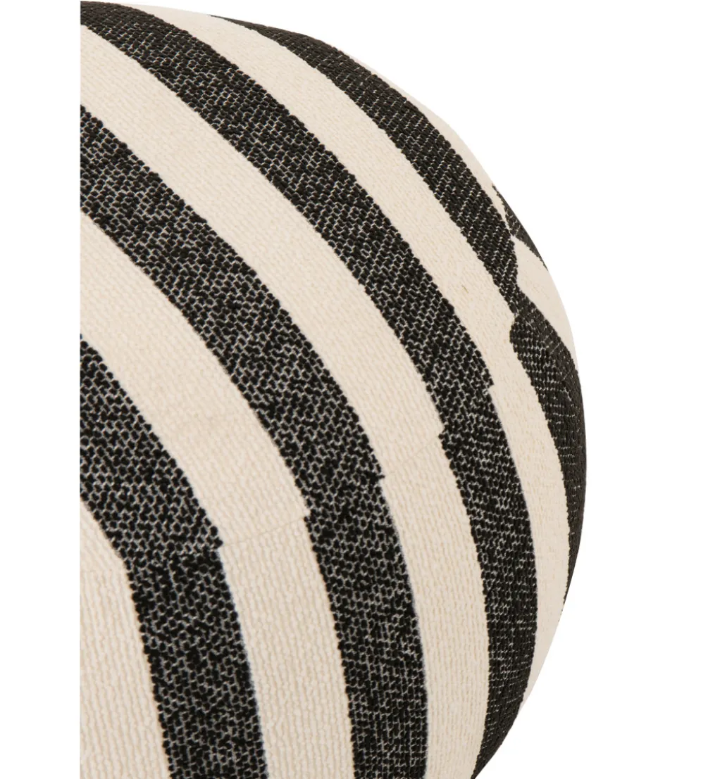 Pufa STRIPED 45 cm czaro biała