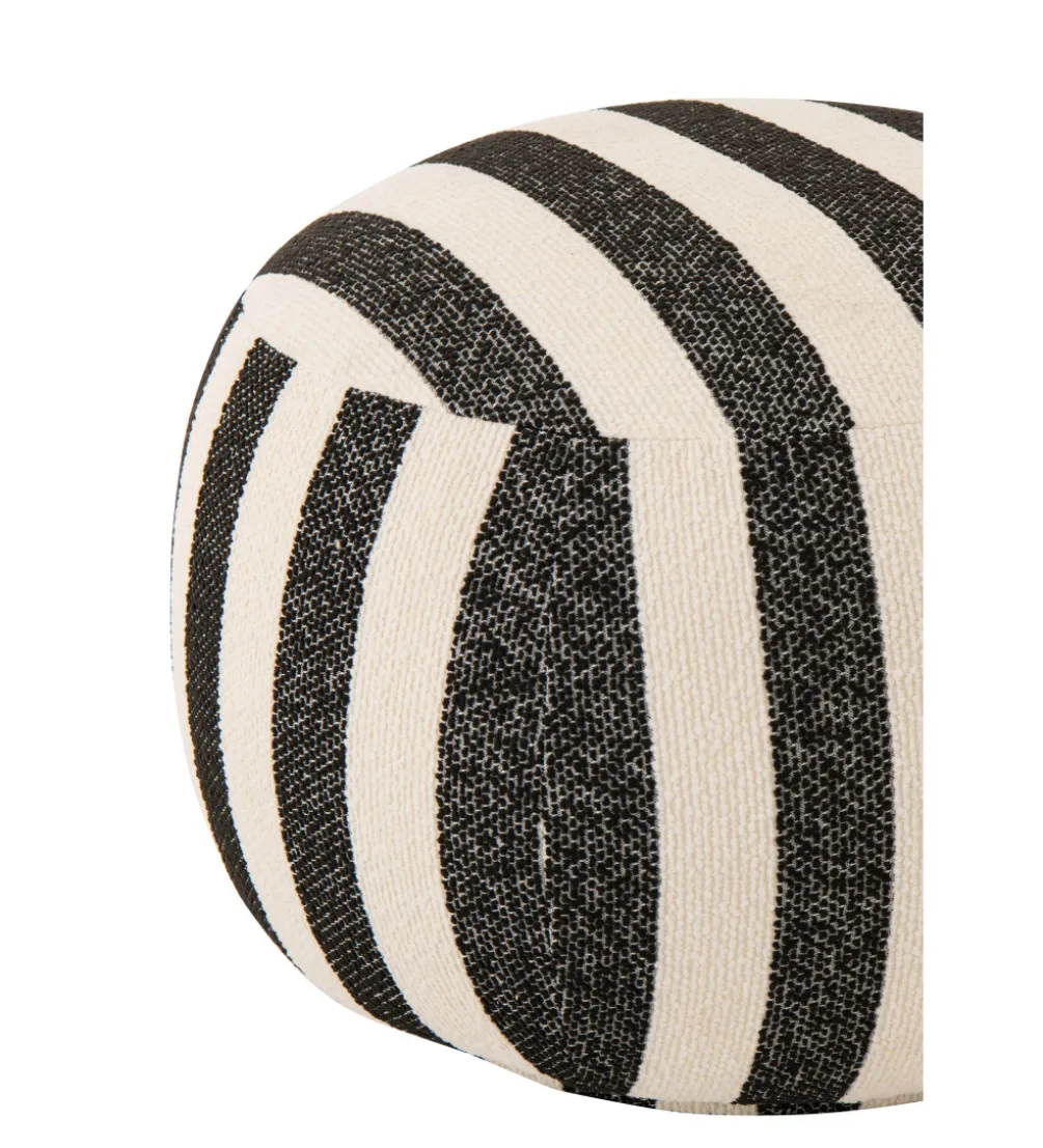 Pufa STRIPED 45 cm czaro biała