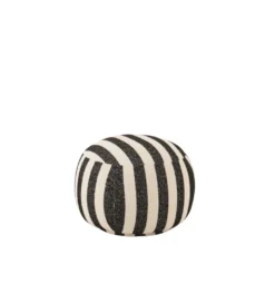 Pufa STRIPED 45 cm czaro biała