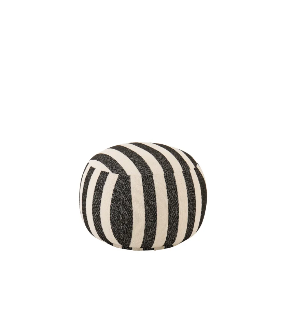 Pufa STRIPED 45 cm czaro biała