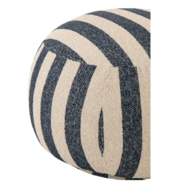 Pufa STRIPED 45 cm niebiesko biała
