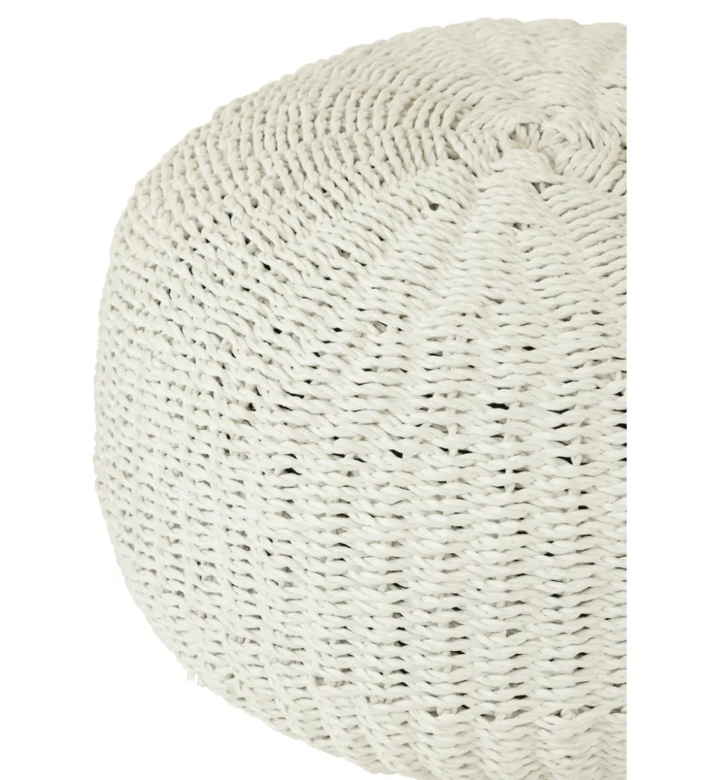 Pufa STRIPES 50 cm biała