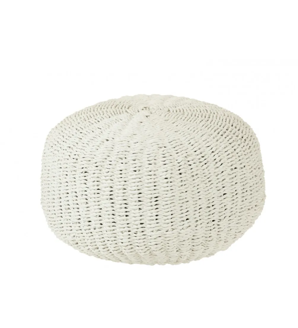 Pufa STRIPES 50 cm biała
