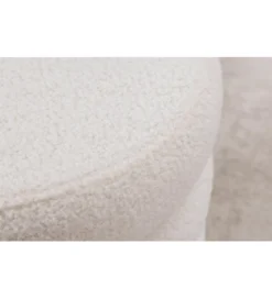 Pufa VOGUE 40 cm z schowkiem boucle biała