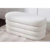 Pufa VOGUE 85 cm z schowkiem boucle białe