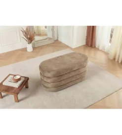 Pufa VOGUE 85 cm z schowkiem welwet champagne
