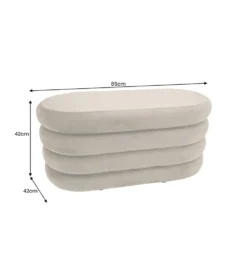 Pufa VOGUE 85 cm z schowkiem welwet champagne