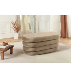 Pufa VOGUE 85 cm z schowkiem welwet champagne