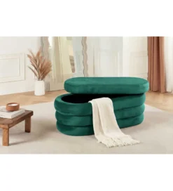 Pufa VOGUE 85 cm z schowkiem welwet zielony