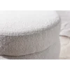 Pufa VOQUE 50 cm z pojemnikiem Bouclé kremowo biała