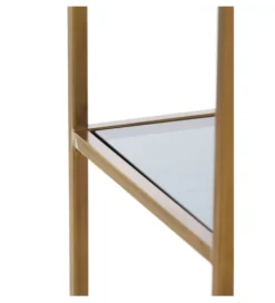 Regał AINO 214 cm ciemne szkło antyczny brąz