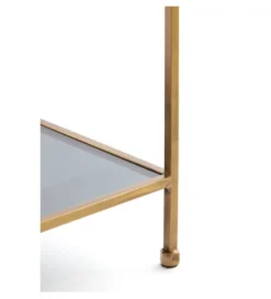 Regał AINO 214 cm ciemne szkło antyczny brąz