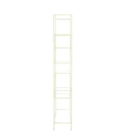 Regał AINO 214 cm szklany kremowy