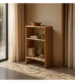 Regał BELLAMONTE 86 cm drewno teak naturalny