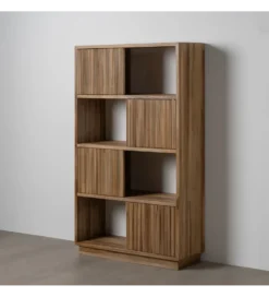 Regał BELLAMONTE 168 cm drewno teak naturalny