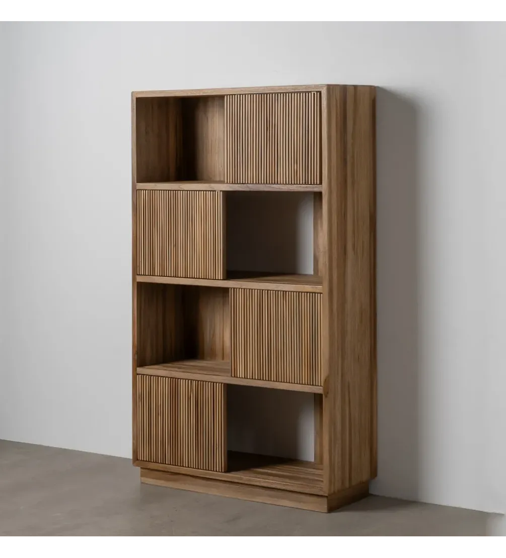 Regał BELLAMONTE 168 cm drewno teak naturalny