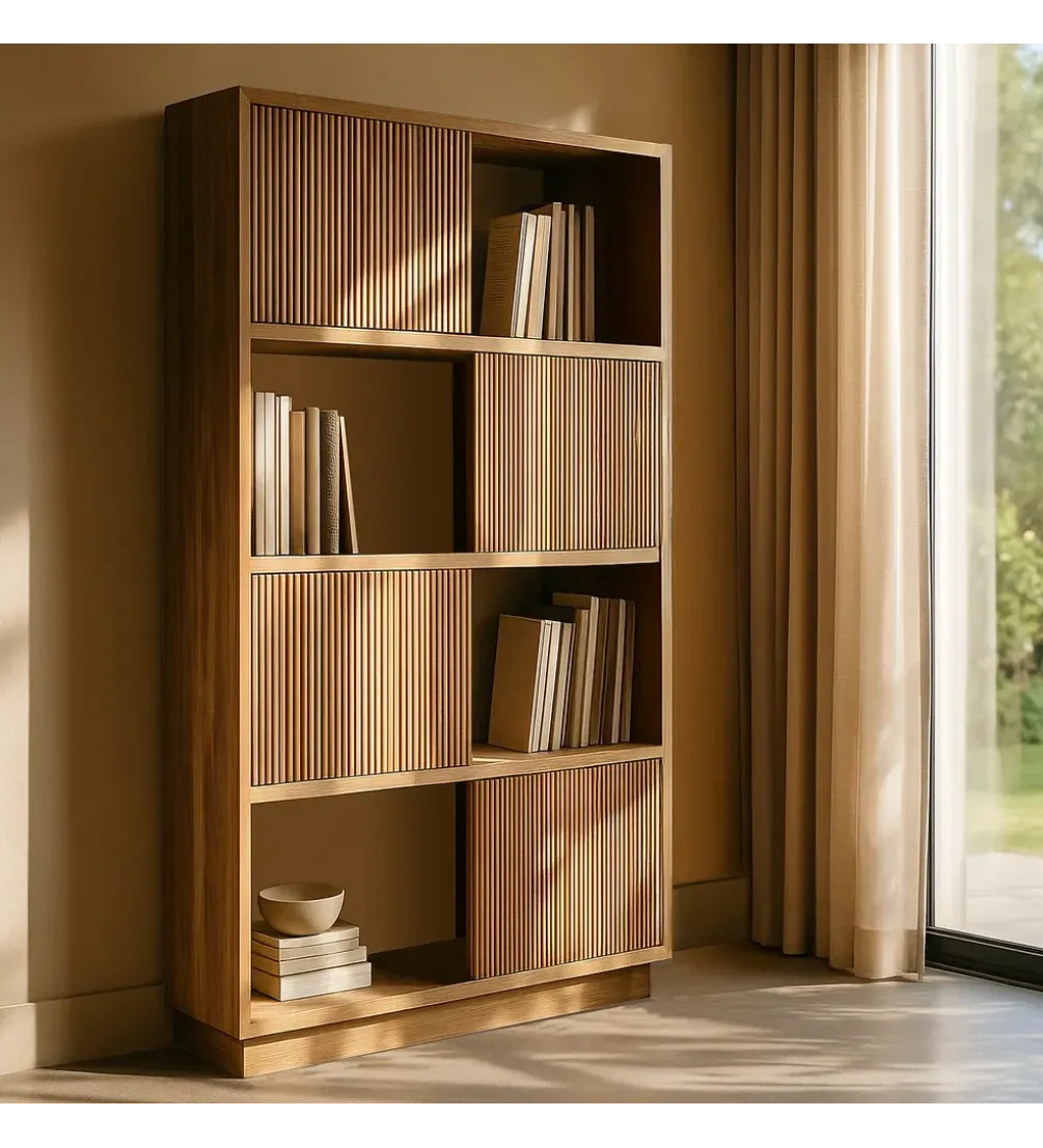 Regał BELLAMONTE 168 cm drewno teak naturalny