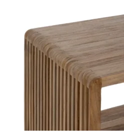 Regał BELLAMONTE 116 cm naturalny drewno teak
