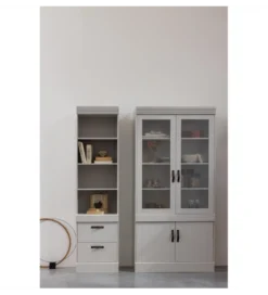 Regał BOLD 215 cm drewno sosny biały