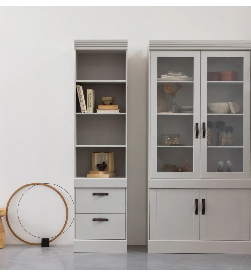 Regał BOLD 215 cm drewno sosny biały