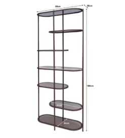 Regał BRIX JILL 190 cm bordowy