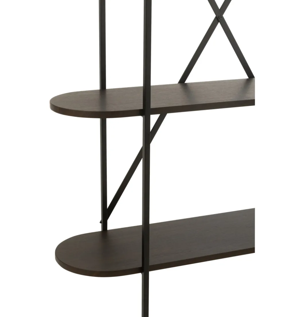 Regał DOMERESU 120 cm ciemny brązowy
