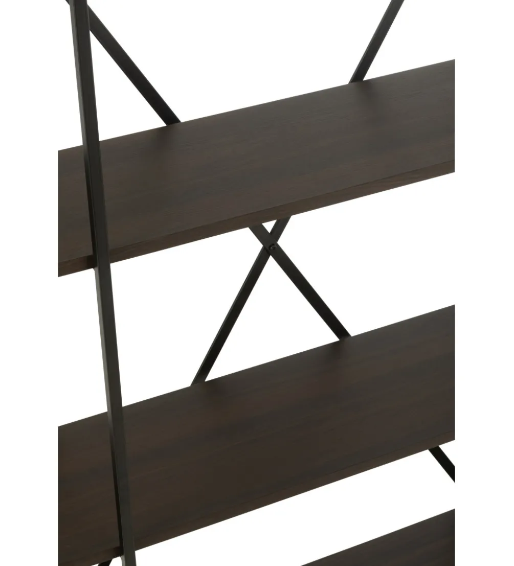 Regał DOMERESU 120 cm ciemny brązowy