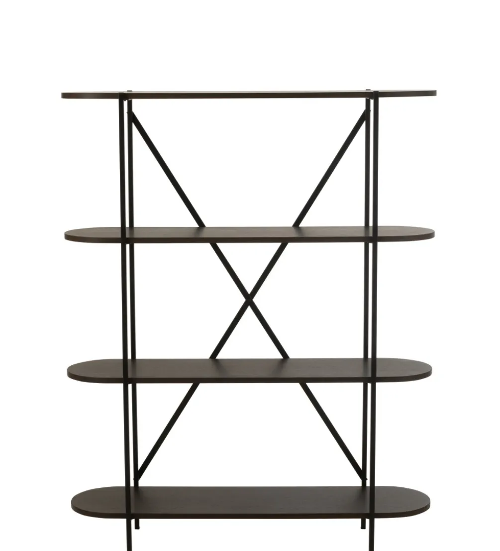 Regał DOMERESU 120 cm ciemny brązowy