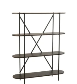 Regał DOMERESU 120 cm ciemny brązowy