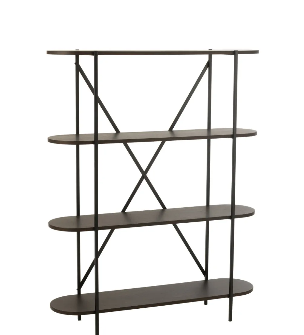 Regał DOMERESU 120 cm ciemny brązowy