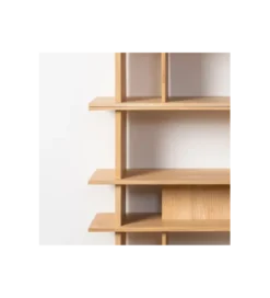 Regał ESTANTERIA 203 cm drewno kauczuk naturalny