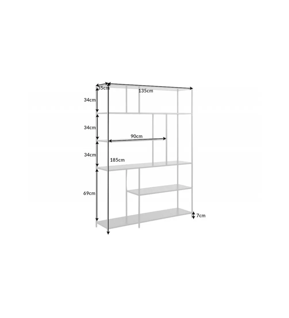 Regał FONTERA 135 cm w optyce marmuru