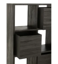 Regał HERTAB 158 cm drewno teak czarny