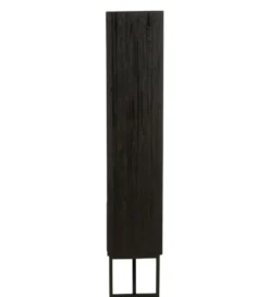 Regał HERTAB 158 cm drewno teak czarny